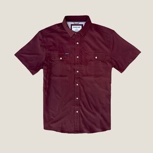 Men's Maroon Poncho Shirt